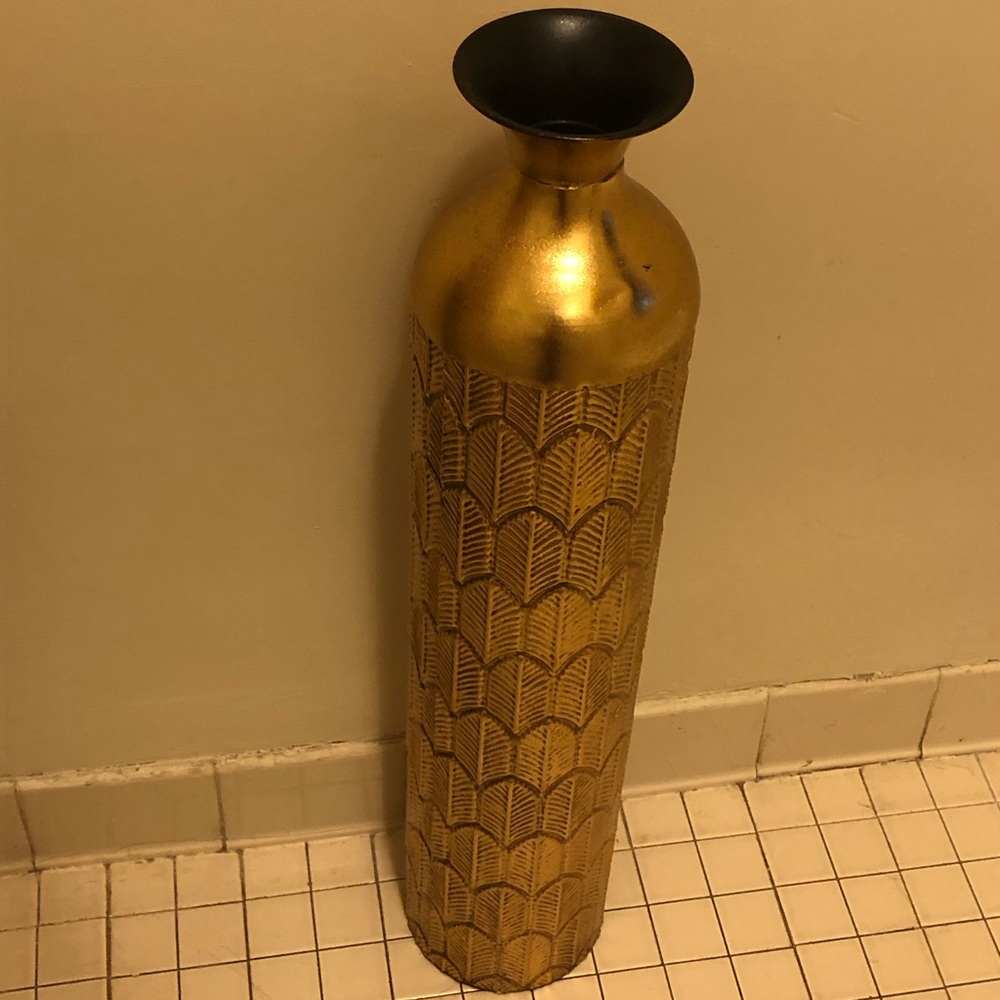 Tall gold Vase